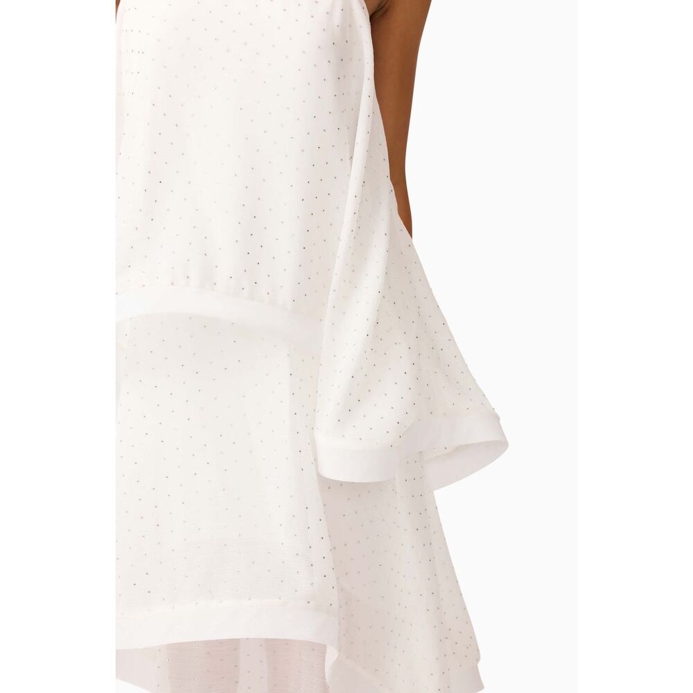 Elliatt Moss Tiered Embellished Gown White bachelorette wedding Bridal size S NW - Picture 5 of 11